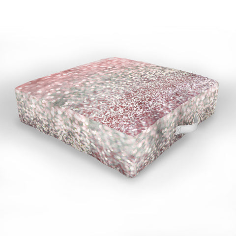 Lisa Argyropoulos Girly Pink Snowfall Outdoor Floor Cushion