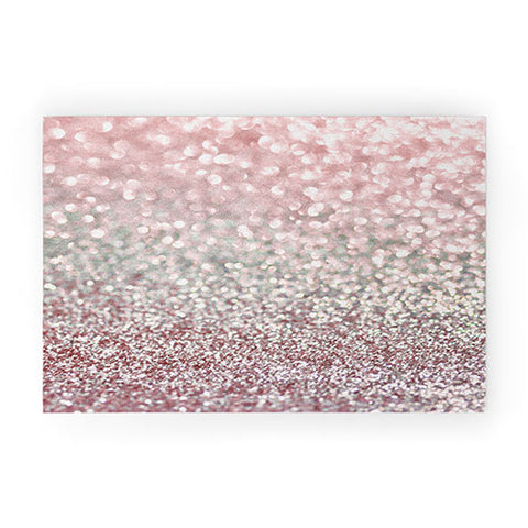 Lisa Argyropoulos Girly Pink Snowfall Welcome Mat