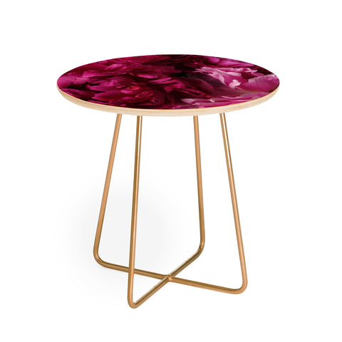 Lisa Argyropoulos Glamour Pink Peonies Round Side Table