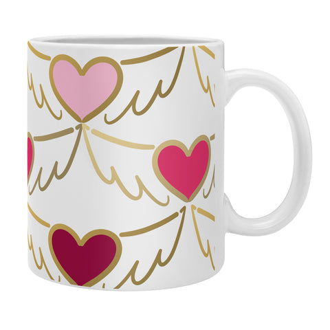 Lisa Argyropoulos Golden Wings of Love White Coffee Mug