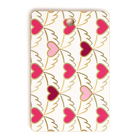Lisa Argyropoulos Golden Wings of Love White Cutting Board Rectangle