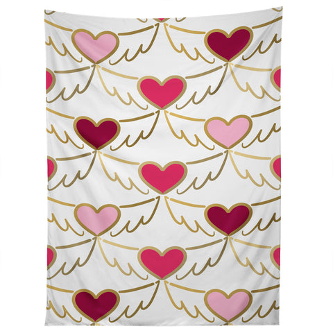 Lisa Argyropoulos Golden Wings of Love White Tapestry