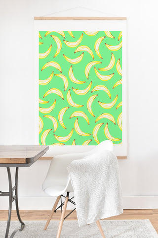 Lisa Argyropoulos Gone Bananas Green Art Print And Hanger