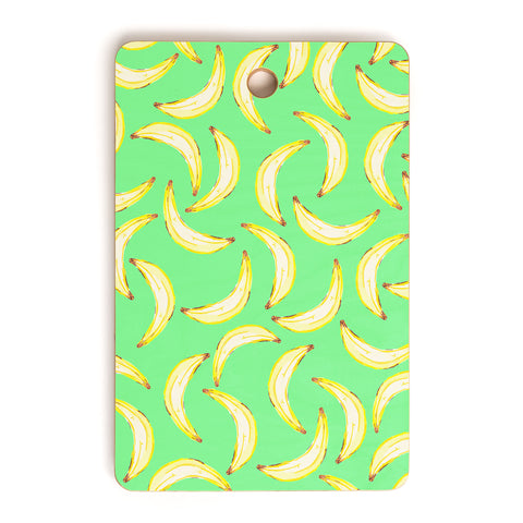 Lisa Argyropoulos Gone Bananas Green Cutting Board Rectangle