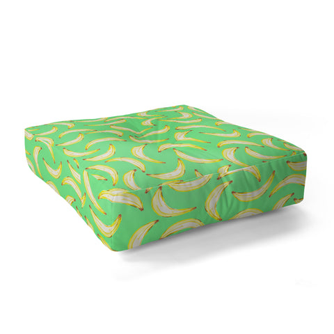 Lisa Argyropoulos Gone Bananas Green Floor Pillow Square