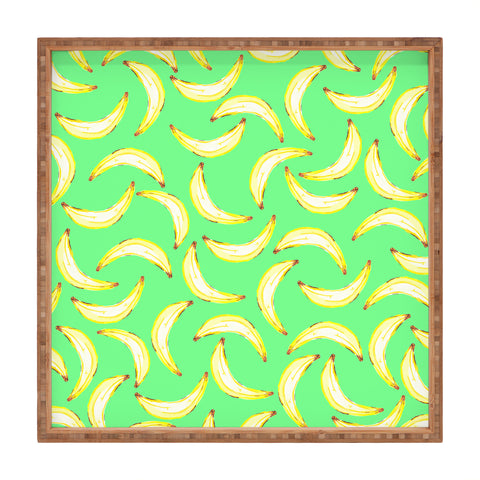 Lisa Argyropoulos Gone Bananas Green Square Tray