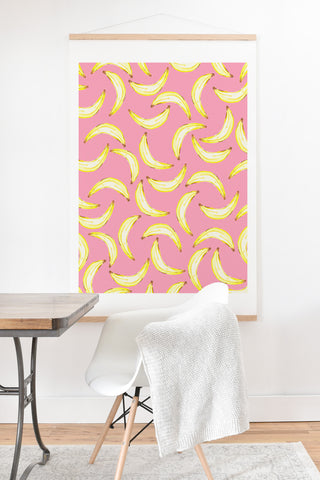 Lisa Argyropoulos Gone Bananas In Pink Art Print And Hanger