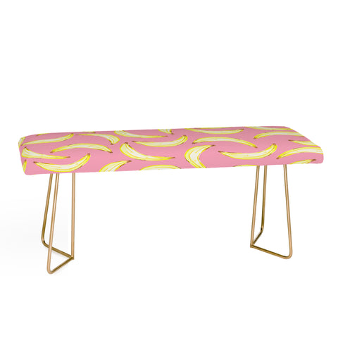 Lisa Argyropoulos Gone Bananas In Pink Bench