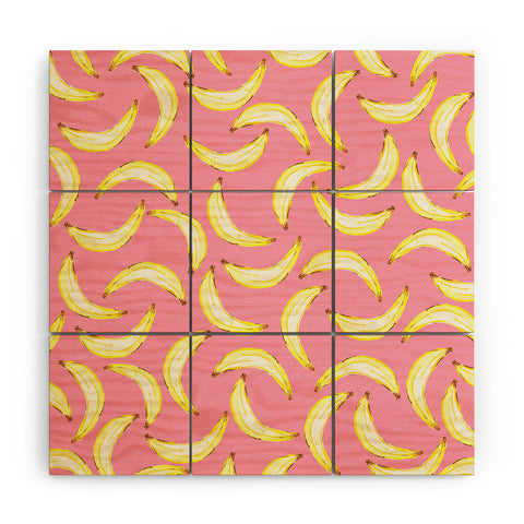 Lisa Argyropoulos Gone Bananas In Pink Wood Wall Mural