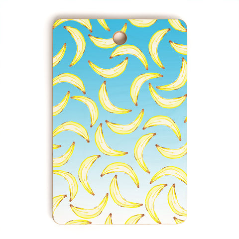 Lisa Argyropoulos Gone Bananas Ombre Blue Cutting Board Rectangle