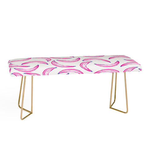 Lisa Argyropoulos Gone Bananas Pink on White Bench