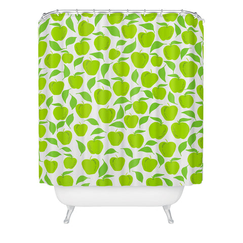 Lisa Argyropoulos Green Apples Shower Curtain