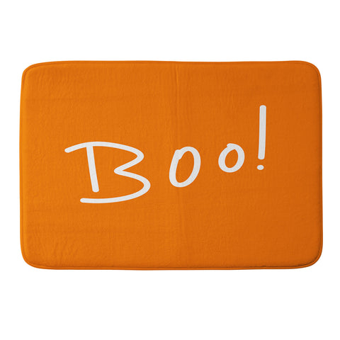 Lisa Argyropoulos Halloween Boo Orange Memory Foam Bath Mat