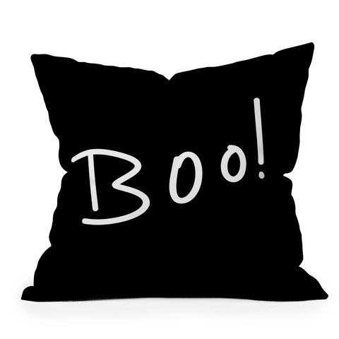 Lisa Argyropoulos Halloween Boo Throw Pillow