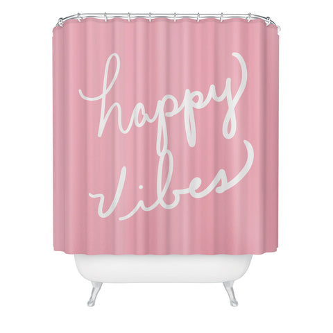 Lisa Argyropoulos Happy Vibes Blushly Shower Curtain