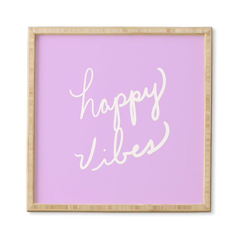 Lisa Argyropoulos Happy Vibes Lavender Framed Wall Art