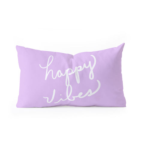 Lisa Argyropoulos Happy Vibes Lavender Oblong Throw Pillow