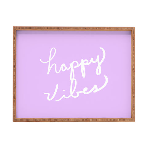 Lisa Argyropoulos Happy Vibes Lavender Rectangular Tray
