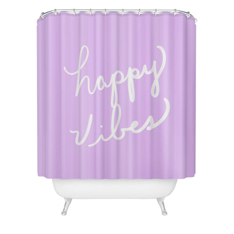 Lisa Argyropoulos Happy Vibes Lavender Shower Curtain