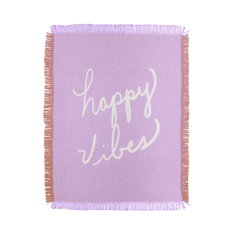 Lisa Argyropoulos Happy Vibes Lavender Throw Blanket