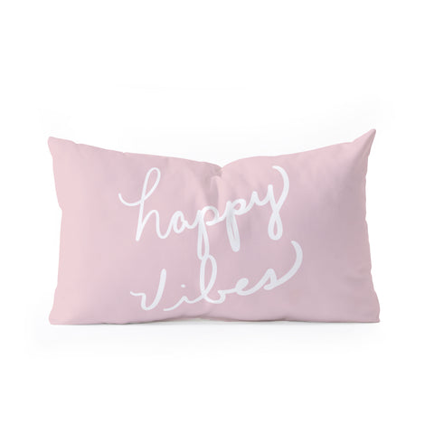 Lisa Argyropoulos happy vibes Oblong Throw Pillow