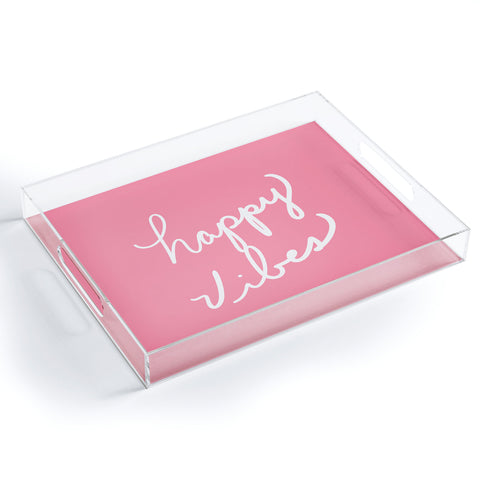 Lisa Argyropoulos Happy Vibes Rose Acrylic Tray