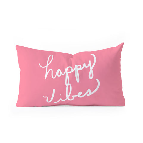 Lisa Argyropoulos Happy Vibes Rose Oblong Throw Pillow