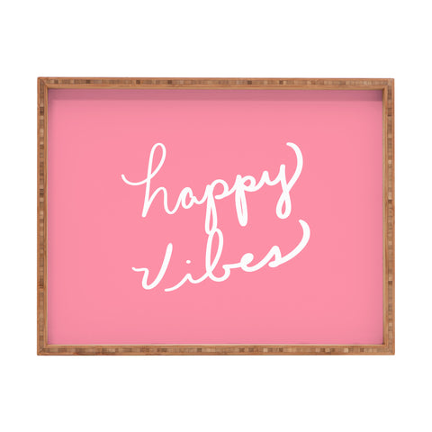Lisa Argyropoulos Happy Vibes Rose Rectangular Tray