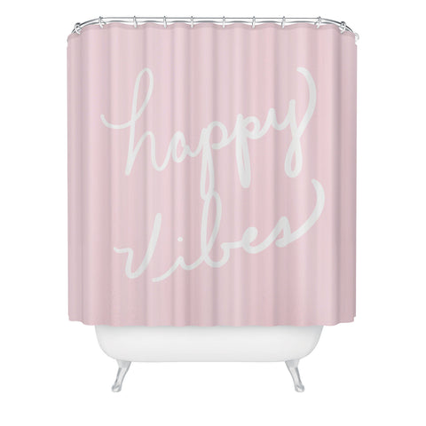 Lisa Argyropoulos happy vibes Shower Curtain