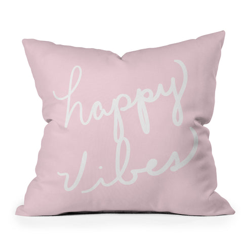 Lisa Argyropoulos happy vibes Throw Pillow