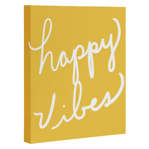 Lisa Argyropoulos Happy Vibes Yellow Art Canvas