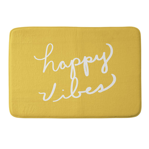 Lisa Argyropoulos Happy Vibes Yellow Memory Foam Bath Mat
