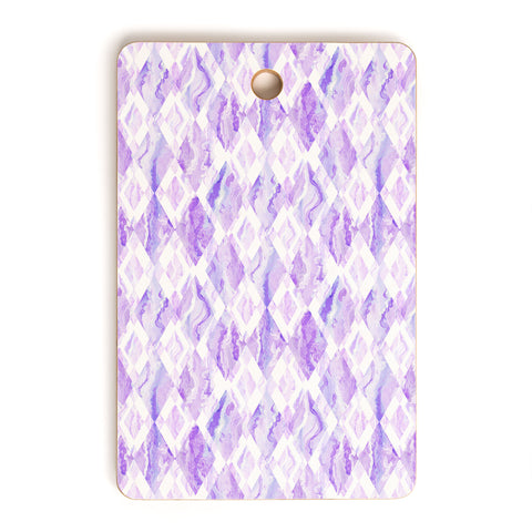 Lisa Argyropoulos Harlequin Marble Lavender Cutting Board Rectangle
