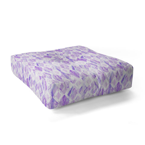 Lisa Argyropoulos Harlequin Marble Lavender Floor Pillow Square