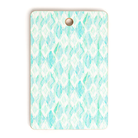 Lisa Argyropoulos Harlequin Marble Mint Cutting Board Rectangle