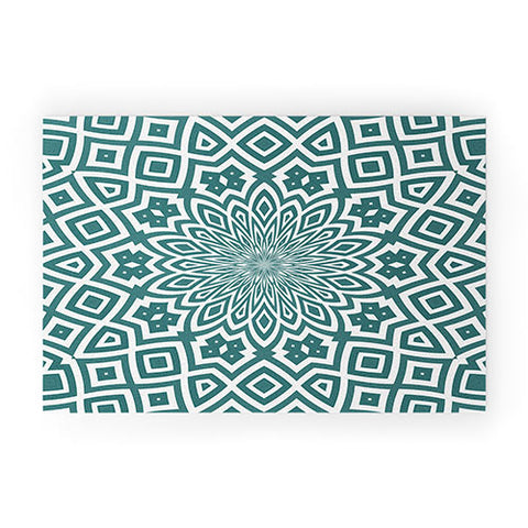 Lisa Argyropoulos Helena Teal Welcome Mat