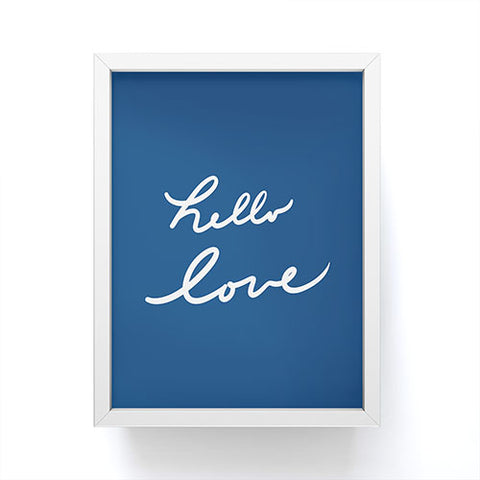 Lisa Argyropoulos Hello Love Blue Framed Mini Art Print