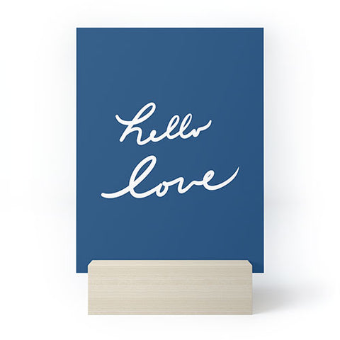 Lisa Argyropoulos Hello Love Blue Mini Art Print