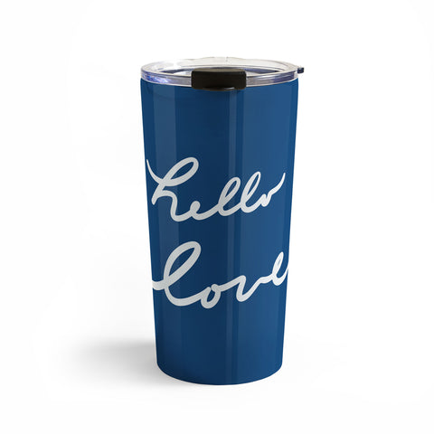 Lisa Argyropoulos Hello Love Blue Travel Mug