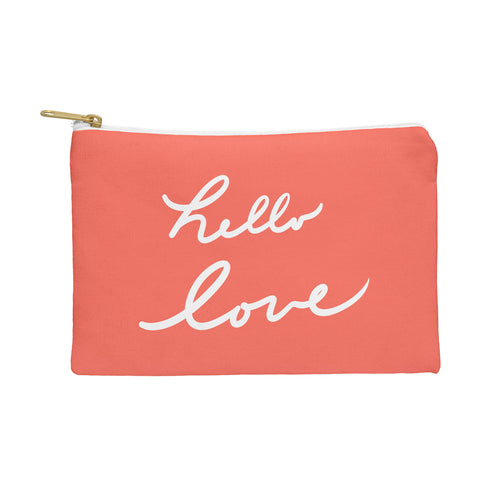 Lisa Argyropoulos hello love coral Pouch