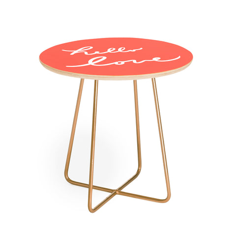 Lisa Argyropoulos hello love coral Round Side Table