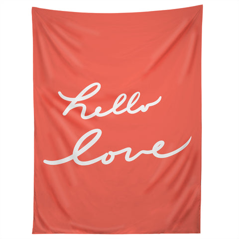 Lisa Argyropoulos hello love coral Tapestry