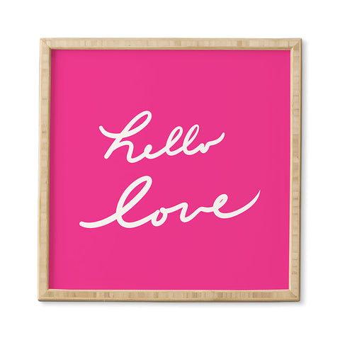 Lisa Argyropoulos Hello Love Glamour Pink Framed Wall Art