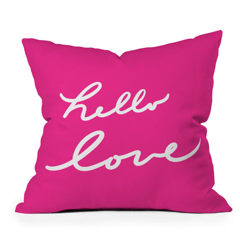 Lisa Argyropoulos Hello Love Glamour Pink Throw Pillow