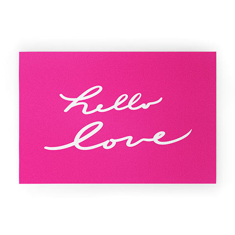 Lisa Argyropoulos Hello Love Glamour Pink Welcome Mat