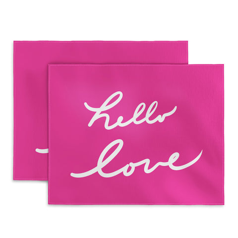 Lisa Argyropoulos Hello Love Glamour Pink Placemat