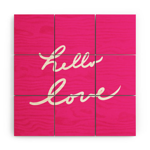 Lisa Argyropoulos Hello Love Glamour Pink Wood Wall Mural