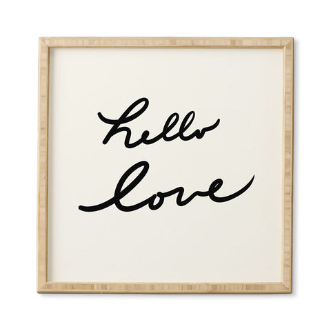 Lisa Argyropoulos Hello Love On White Framed Wall Art