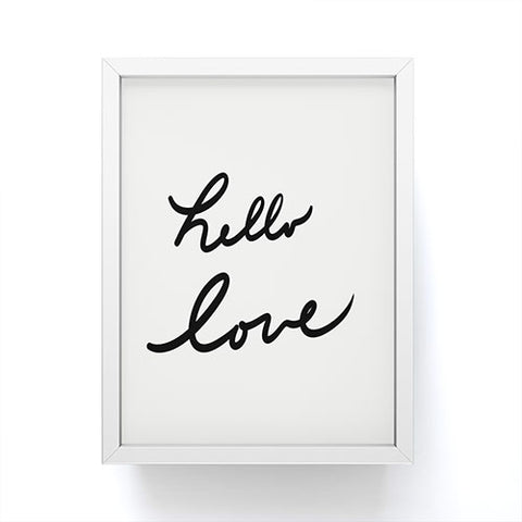 Lisa Argyropoulos Hello Love On White Framed Mini Art Print