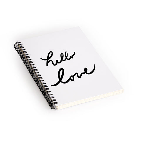 Lisa Argyropoulos Hello Love On White Spiral Notebook